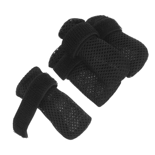 VERDANVERSE 4 Stück Katzen Pfotenschutz Schuhe aus Weichem Warmem Material rutschfeste Pfotenstiefel für Kleine Hunde und Katzen Schutz bei Baden Medikamentengabe und Krallenpflege Schwarz von VERDANVERSE