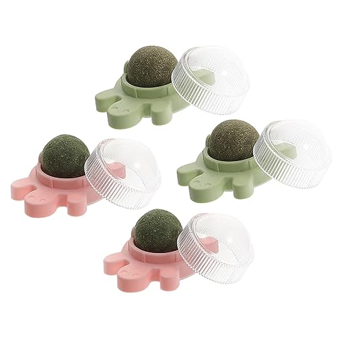 VERDANVERSE 4 Stück Katzenminze Ballspielzeug Katze Katzenminze Kätzchen Katzenzahnbälle Zahnen Katze Katzenminze für Wohnungskatzen PVC VERDANVERSE 4 Stück Katzenminze Ballspielzeug Katze Katzenminze Kätzchen Katzenzahnbälle Zahnen Katze Katzenminze für Wohnungskatzen PVC von VERDANVERSE
