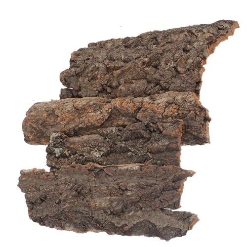 VERDANVERSE 4 Stück Kletterplattform-Dekoration Reptilienbaumrinde Plattform Aus Reptilienrinde Wenn Reptiliendekorationen Für Terrarien Aus Korkrinde Bellt Zweig Verstecken Light Brown von VERDANVERSE