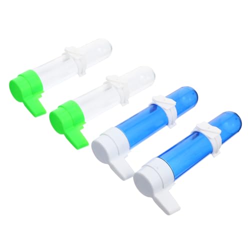 VERDANVERSE 4 Stück Teiliges Automatisches Trinkflaschen für Papageien Transparenter Kunststoff Umweltfreundlich Einfache Installation Stabiler Wasserspender für Kleine Vögel Wie Kanarien und von VERDANVERSE