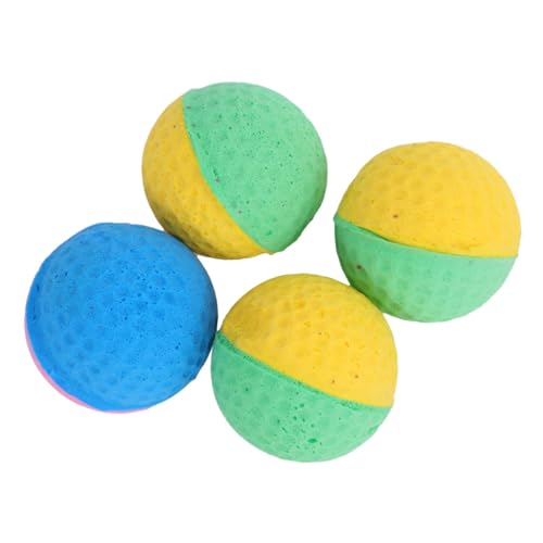 VERDANVERSE 4 Stück Teiliges Latex Schwammspielzeug für Katzen Bunte Katzenspielzeug Bälle zur Beschäftigung Stimuliert Natürliche Instinkte Schützt Möbel vor Kratzern Zufällige Farbe von VERDANVERSE