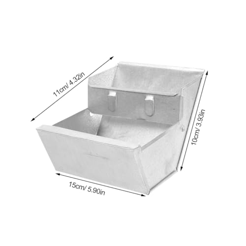 VERDANVERSE 4 Stück Teiliges Metall Futterbox für Kaninchen Stabile Futterschale für Innen und Außenhaltung Leicht zu Reinigen und Nachzufüllen für Kaninchenfarmen und Kleintierhaltung von VERDANVERSE