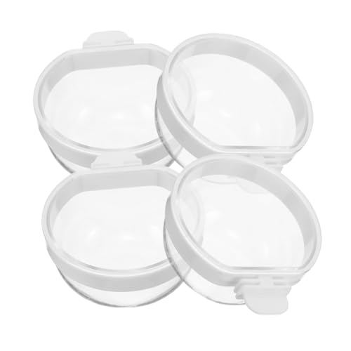 VERDANVERSE 4 Stück Transparente Papageien Futter Wasserschalen Abnehmbar Platzsparend Hängend Leicht zu Installieren Geeignet für Sittiche Großsittiche Conures und von VERDANVERSE