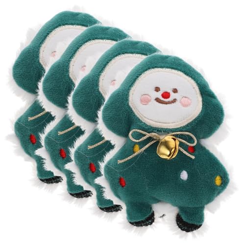 VERDANVERSE 4 Stück Weihnachtsspielzeug Mit Katzenminze Kätzchen Kauspielzeug Katze Kauert Katzenminze Für Wohnungskatzen Süße Katzenspielzeug Plüsch von VERDANVERSE