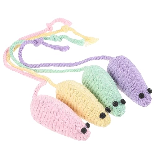 VERDANVERSE 4 Stück drinnen Katzenspielzeug Kätzchen Katze Wohnungskatzen kräuseln Plüsch interaktives kratzspielzeug cat Toys Mäuse Haustierbedarf Baumwollseil VERDANVERSE 4 Stück drinnen Katzenspielzeug Kätzchen Katze Wohnungskatzen kräuseln Plüsch interaktives kratzspielzeug cat Toys Mäuse Haustierbedarf Baumwollseil von VERDANVERSE