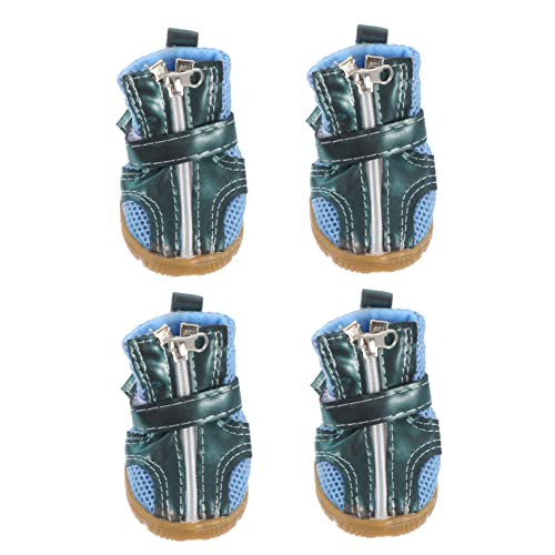 VERDANVERSE 4 Stück rutschfeste Hundeschuhe Mit Rindersehnensohle Atmungsaktive Hundestiefel Hundeschuhe Für Heißes Pflaster Hundestiefel Für Kleine Hunde Hundestiefel Für Den Winter von VERDANVERSE