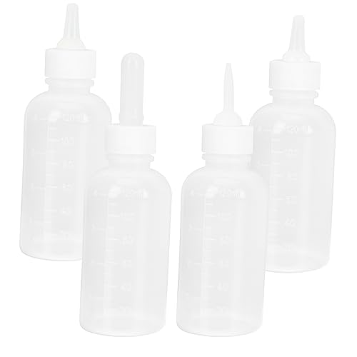 VERDANVERSE 4Stücke Haustier Fütterungsflasche Neugeborene Pflegeflasche Lösung für Fütterung von Welpen Kätzchen und Kleinen Tieren von VERDANVERSE