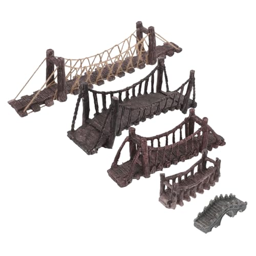 VERDANVERSE 5 Stück Teiliges Aquarium Miniatur Brücken aus Langlebigem Harz Leichte Installation Interaktive Holz Hängebrücken für Fischbecken Terrarien und Mini-landschaften Pflegeleicht VERDANVERSE 5 Stück Teiliges Aquarium Miniatur Brücken aus Langlebigem Harz Leichte Installation Interaktive Holz Hängebrücken für Fischbecken Terrarien und Mini-landschaften Pflegeleicht von VERDANVERSE
