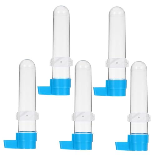 VERDANVERSE 5 Stück Teiliges Automatischer Vogel Wasserspender Kunststoff Trinkflasche für Papageien Haustierbedarf Splash Langlebig Einfache Installation von VERDANVERSE