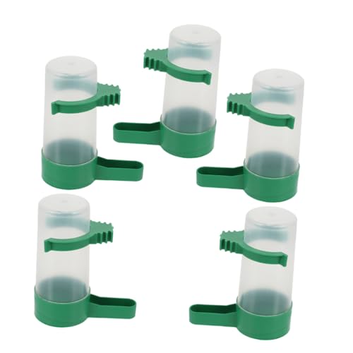 VERDANVERSE 5Stücke Automatischer Wasserspender für Sittich Wasserspender Papageien Wassernapf für Wellensittiche und Nymphensittiche Praktische Vogelversorgung für Käfig von VERDANVERSE