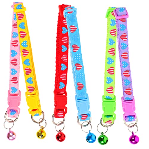 VERDANVERSE 6 Stück Liebe Katzenkragen Katzenhalsband für Kätzchenkragen Bequemer Katzenkragen Kätzchen-Kragen Süßes Mädchen -Katzenkragen weicher Katzenkragen Nylon von VERDANVERSE