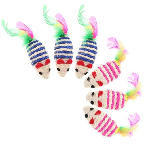 VERDANVERSE 6 Stück Süße Katzenspielzeug interaktives katzenspielzeug Interactive cat Toy cat Toys cat Fun Toy klein Indoor-Katzen-Mäuse- Katzenspielzeug Mäuse Sisal VERDANVERSE 6 Stück Süße Katzenspielzeug interaktives katzenspielzeug Interactive cat Toy cat Toys cat Fun Toy klein Indoor-Katzen-Mäuse- Katzenspielzeug Mäuse Sisal von VERDANVERSE
