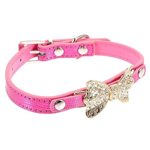 VERDANVERSE Verstellbares Hundehalsband Aus Pu Strass Und Schleife Modisches Weiches Und Atmungsaktives Halsband Für Kleine Bis Mittelgroße Hunde Rosarot Für Stilvolle Auftritte VERDANVERSE Verstellbares Hundehalsband Aus Pu Strass Und Schleife Modisches Weiches Und Atmungsaktives Halsband Für Kleine Bis Mittelgroße Hunde Rosarot Für Stilvolle Auftritte von VERDANVERSE