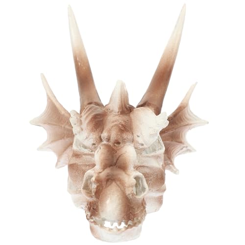 VERDANVERSE Aquariendekoration Aquarium-Ornament-Dinosaurier Fischtankverzierungen Ornamente falsches Dino schädel Wasserlandschaft Garnelenverstecke Harz-Dinosaurier-Schädel-Ornament von VERDANVERSE