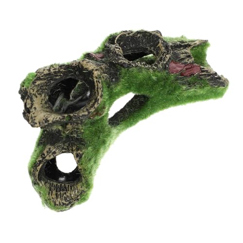 VERDANVERSE Aquarium Ornament Moos Baumhöhle Versteck Dekoration Harz für Fischbecken Natürlicher Look Spielerisches Versteck Fische Tank Zubehör von VERDANVERSE
