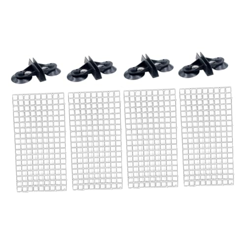 VERDANVERSE Aquarium Trennwand Transparent Teilig Splicebares Gitterplatte mit Saugnäpfen Zufallsfarbe Isolationsplatte für Fischzucht und Filterbereich Zufällige Farbe von VERDANVERSE