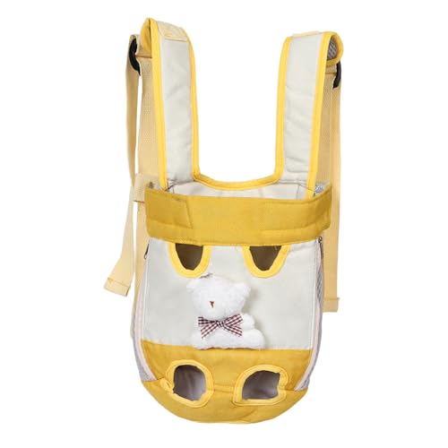 VERDANVERSE Atmungsaktiver Brust-Tragetasche für Kleine Hunde und Katzen Doppelte Schultergurte Reißfestes Material Belüftet Bequemer Front-Rucksack für Wandern und Reisen von VERDANVERSE