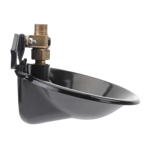 VERDANVERSE Automatischer Tränkenapf für Schafe und Nutztiere Rostbeständiger Schwarzer Wassertrinker mit Kupferventil Stabile Wasserstandregelung Langlebiger Wassernapf für Weide von VERDANVERSE