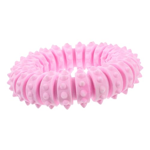 VERDANVERSE Beißspielzeug für Haustiere Welpe Hunde Zahnen groß Plüsch knete knetspielzeug The Circle chew Toy The Dog hundm Dogs Hund Fliegende Platten Bissfester Wurfkreis Rosa von VERDANVERSE