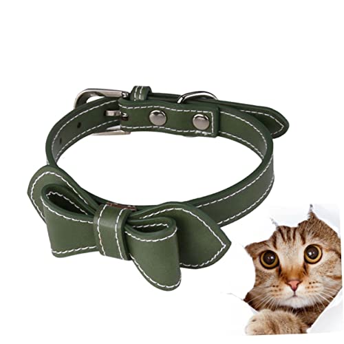 VERDANVERSE Bogenkragen Haustier Pu Stichworte Bestickt Für Hunde Farbe Schnalle Halsband Für Welpen Name Fliege Hund Pu-Halsband Schild Haustier Hundehalsband Katzenkragen Grün VERDANVERSE Bogenkragen Haustier Pu Stichworte Bestickt Für Hunde Farbe Schnalle Halsband Für Welpen Name Fliege Hund Pu-Halsband Schild Haustier Hundehalsband Katzenkragen Grün von VERDANVERSE