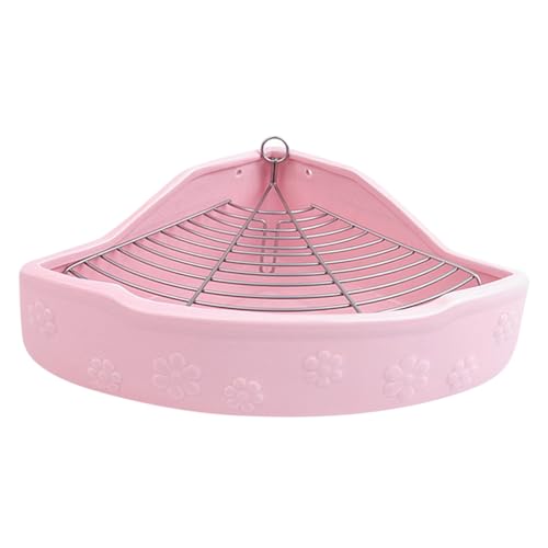 VERDANVERSE Bunte Keramik Kleintier Toilette Biss Becken für Kaninchen Meerschweinchen Leicht zu Reinigen Langlebig Praktisches Haustier Zubehör Eckiges Design von VERDANVERSE