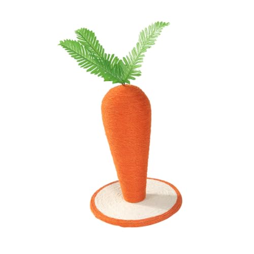 VERDANVERSE Carrot Förmige Widerstandsfähige Katzen Kratzsäule mit Dickem Sockel Kratzfestes Kletterspielzeug für Indoor Katzen Fördert Aktivität und Schützt Möbel Großes Katzenklettergerüst von VERDANVERSE