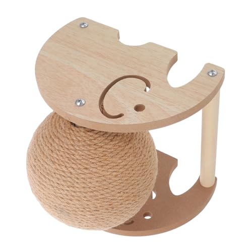 VERDANVERSE Cat Catch Ball Cat Crawling -Rahmen Kratzkugel Drehen Interaktiver Kratzball Katzenkratzer Interaktiver Katzenball Katzenkratzen Möbel Kratzbaum Für Katzenspielzeug Hellbraun Sisal von VERDANVERSE