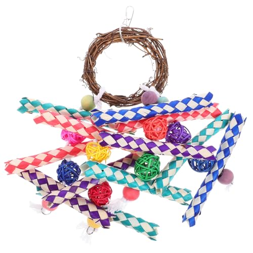 VERDANVERSE Essigvogelspielzeug kleines Vogelspielzeug Papagei Kauspielzeug für Vögel für Vogelsittiche Sittiche kauen hängende Spielzeuge Vögel Rattan Zufällige Farbe VERDANVERSE Essigvogelspielzeug kleines Vogelspielzeug Papagei Kauspielzeug für Vögel für Vogelsittiche Sittiche kauen hängende Spielzeuge Vögel Rattan Zufällige Farbe von VERDANVERSE