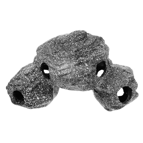 VERDANVERSE Fischbecken Versteck Drinnen Aqua Garnelen Verstecktes Verstecke Züchten Fischtankdekor Zarter Fischunterstand Zucht Höhle Zubehör Schutz Fischversteck Black Harz von VERDANVERSE