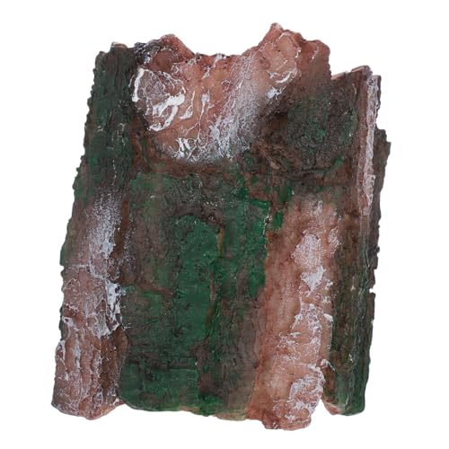 VERDANVERSE Futterbox Für Reptilien Unterwasser- Baumlochförmiges Ornament Aquarienfahrzeuge Fischhöhle Fischversteck Höhle Aquariumzubehör Lebhaftes Fischzubehör Baumlochmodell Harz von VERDANVERSE