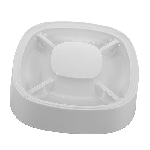 VERDANVERSE Futternapf Mit Fach Katze Haustier Langsamer Zubringer Langsamer Fressnapf Für Hunde Hundenapf Für Kleine Hunde Drinnen Futterspender Praktische Hundeschale Light Grey Plastik von VERDANVERSE