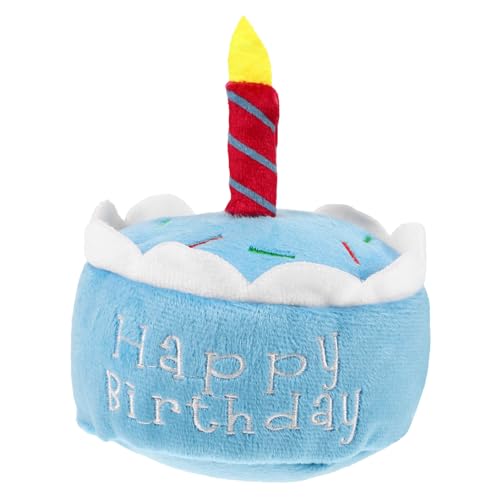VERDANVERSE Geburtstagskuchen Plüschspielzeug Haustierspielzeug Haustiere klein thematisiert ausgestopft Welpen Geburtstagstorte Alles zum Geburtstag Hundespielzeug Hundekuchen Himmelblau von VERDANVERSE
