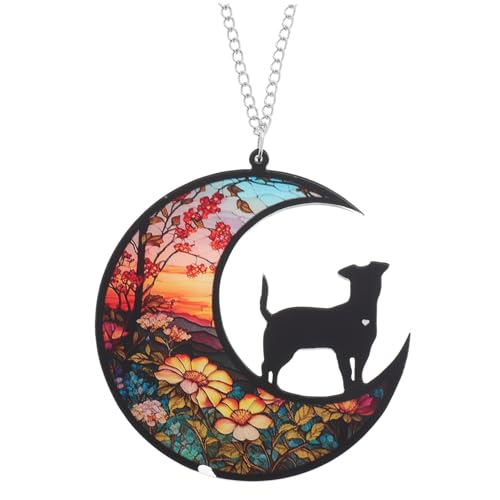 VERDANVERSE Gedenktafel Für Haustiere Buntglasfensterbehang Haustier-erinnerungsornament Hunde-gedenk-sonnenfänger Sonnenfänger Für Fenster Gedenkhundeornament Hunde-gedenkschmuck Acryl von VERDANVERSE