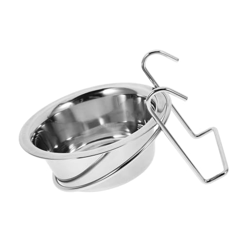 VERDANVERSE Hängender Hundenapfständer montiert praktischer Welpennapf Fütterung erhöht hundekäfig hundezubehör Hundefutterschale herausnehmbarer Futternapf für Hunde Rostfreier Stahl Silver von VERDANVERSE