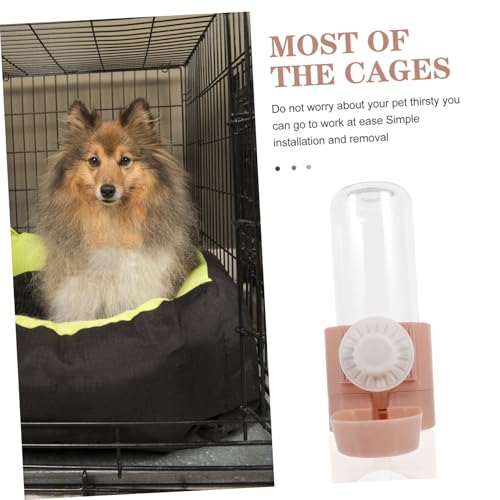 VERDANVERSE Hängender Wasserspender für Kleine Hunde und Katzen Transparent Leichtes Langlebiges Material Einfache Reinigung Stabiler Trinkflaschenhalter für Käfige und Reisen von VERDANVERSE