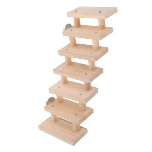 VERDANVERSE Hamster-Kletterleiter für Klettern groß Nahrungssuche Hamsterkäfig treppenkarre interessante Chinchilla-Leiter Rattenleiter DIY Haustierleiter Holzleiter hölzern von VERDANVERSE