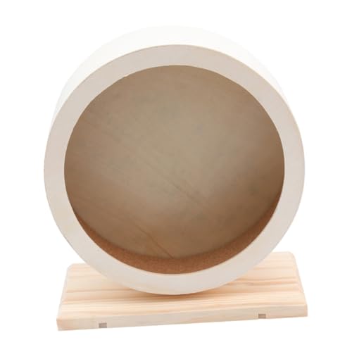 VERDANVERSE Hamster Laufrad aus Holz Mittelgroß Geräuschlose Non Run Disc Haustier Trainingsrad für Hamster Ratten und Kleine Tiere Sicheres Kleintier Exercise Wheel für Gesunde Bewegung von VERDANVERSE