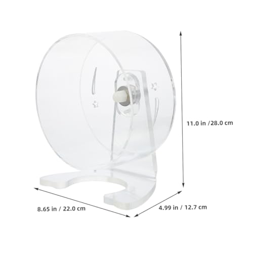 VERDANVERSE Hamster Laufrad mit Ständer Geräuscharmes Transparentes Kleintier Laufrad Geräuschloses Hamster Trainingsrad für Mäuse Rennmäuse Geräuscharmes Übungsrad für Kleine Haustiere von VERDANVERSE