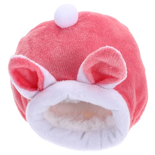VERDANVERSE Hamster Nest aus Plüsch für Winter Warmes Schlafnest für Haustiere für Hamster und Igel Rosa Cartoon Design Einfach zu Reinigen und Bequem von VERDANVERSE