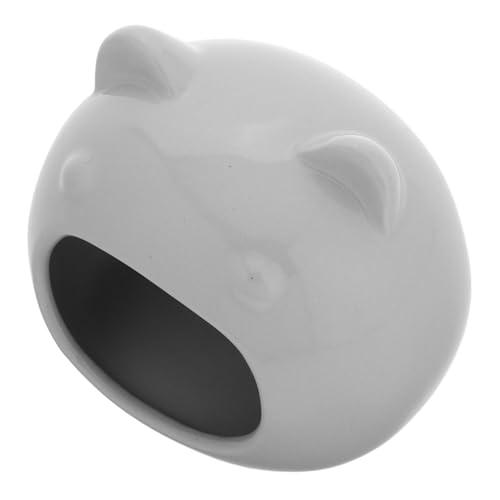 VERDANVERSE Hamster Porzellan Nest Hamster Supplies Hamster Cage Hideouts Kleines Hamsterhaus Hamsterbett Hamster Keramik Nest Keramik Hamsternester Hamster Keramik Versteck Graue von VERDANVERSE