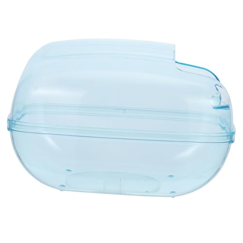VERDANVERSE Hamster Sandbad Badschale aus Kunststoff Sandbad und Toilette für Kleine Haustiere Wie Hamster Chinchilla Kompakt Abnehmbar Praktische Badebox Blauer Sandbehälter von VERDANVERSE