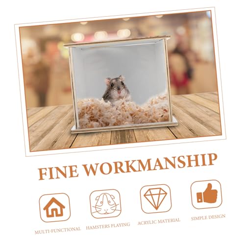 VERDANVERSE Hamster Sandbad Sandbadbox Transparent Multifunktional Haustier Sandbad Toilette Kleintier Badewanne Einfach Reinigung Robust Klein von VERDANVERSE