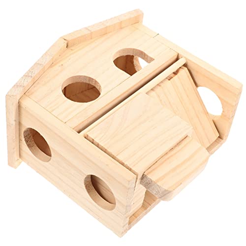 VERDANVERSE Hamster Schloss mit Doppelstock Geräumiges Nagetierhaus Klettern und Nagen Kleines Kuschelnest für Hamster Ratten und Chinchillas Langlebiges Kleintier und Schlafplatz von VERDANVERSE