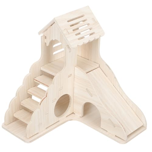 VERDANVERSE Hamsterhaus aus Holz Langlebiges Kleines Versteck und Schlafplatz für Kleintiere Nagerfreundlich mit Robuster Konstruktion als Spielhaus und Rückzugsort für Hamster und Kleine von VERDANVERSE