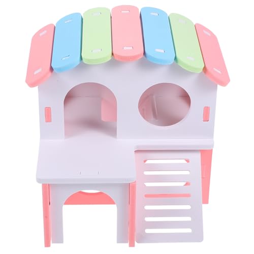 VERDANVERSE Hamsterhaus aus Stabilem PVC mit Rampe Langlebiges Kleintierversteck für Meerschweinchen und Hamster Schützender Schlafplatz Wetterfestes Spielhaus für Kleintiere Dekoratives von VERDANVERSE