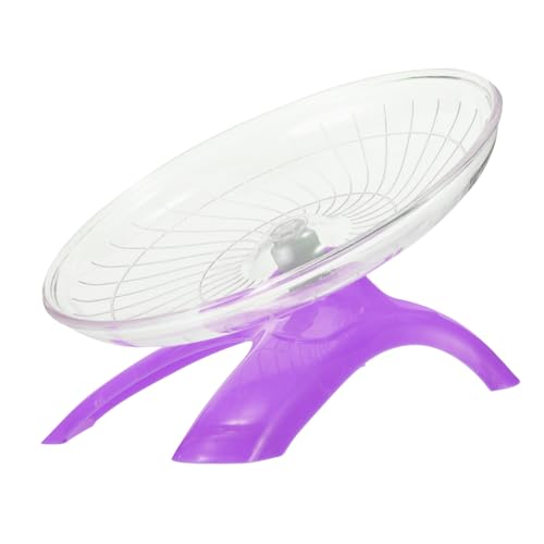 VERDANVERSE Hamsterrad Leise Laufrad für Kleintiere Geräuscharmes Hamster Rutschfestes Laufrad für Hamster Rennmäuse Igel und Kleine Haustiere Schadstofffrei Violett Transparent von VERDANVERSE