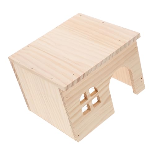 VERDANVERSE Hamsterversteck Hamster Spielplatz Hamster Holz Hamsterhaus Hamster Trinkplatz Hamster Nagerzubehör Hamster Mehrkammerversteck Hamsterhäuser und Verstecke hölzern von VERDANVERSE