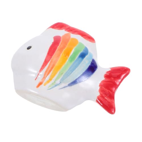 VERDANVERSE Handbemalte Keramikfischdekoration Aquarium Realistische Dekorationen Schwimmende Keramikfische Künstliche Schwimmende Fischdekoration Keramikfischteichfiguren Keramik von VERDANVERSE