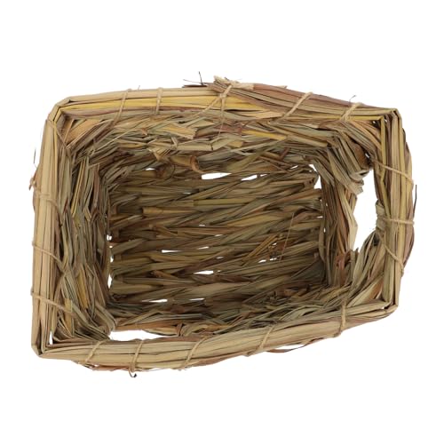 VERDANVERSE Handgefertigtes Hamster Versteck aus Naturstroh Atmungsaktives Versteckhaus und Spielnest für Kleine Haustiere Wie Hamster Mäuse und Meerschweinchen Geeignet als Kuscheltunnel und von VERDANVERSE