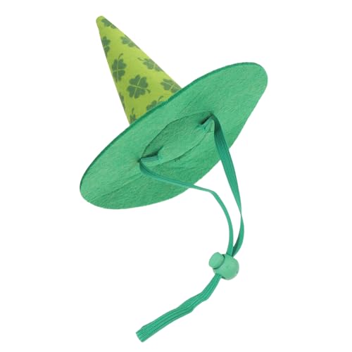 VERDANVERSE Haustier Hut Zubehör Hundemützen Haustierkostüm mit kleinem Hut Haustierhut Hundepartyhut tiermütze Animal Costume Puppy Party-Katzenhut Hut für Katze Baumwolle Polyester Green von VERDANVERSE